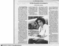 Un libro de poesía como pasaporte  [artículo] Victoria Uranga.