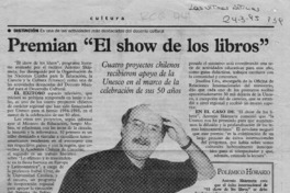 Premian "El show de los libros"  [artículo].