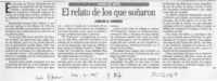 El relato de los que soñaron  [artículo] Carlos A. Cornejo.