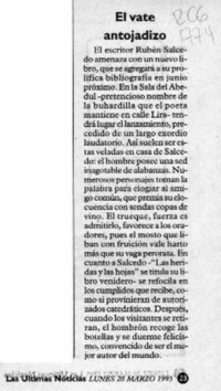 El Vate antojadizo  [artículo].