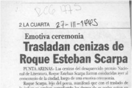 Trasladan cenizas de Roque Esteban Scarpa  [artículo].