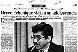 Bryce Echenique viaja a su adolescencia  [artículo] Juan Manuel González.