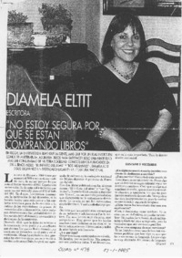 Diamela Eltit, escritora "No estoy segura por qué se están comprando libros"