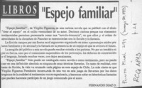 "Espejo familiar"  [artículo] Fernando Díaz G.
