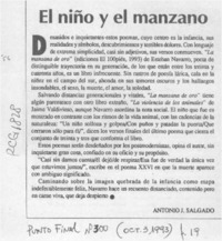 El niño y el manzano  [artículo] Antonio J. Salgado.