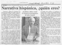 Narrativa hispánica, quién eres?  [artículo].