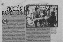 Ficción de papel roneo  [artículo] Alberto Fuguet.