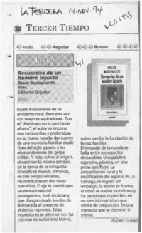 Recuerdos de un hombre injusto  [artículo] Andrés Gómez.
