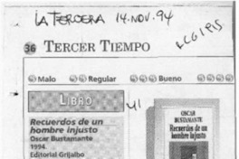 Recuerdos de un hombre injusto  [artículo] Andrés Gómez.