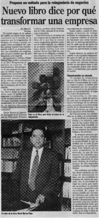 Nuevo libro dice por qué transformar una empresa