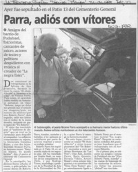Parra, adiós con vítores  [artículo].
