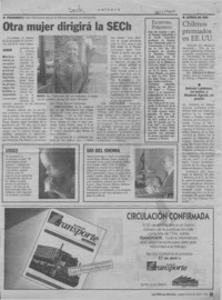 Otra mujer dirigirá la SECh  [artículo].