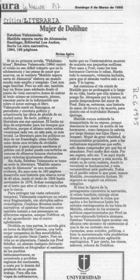 Mujer de Doñihue  [artículo] Mariano Aguirre.