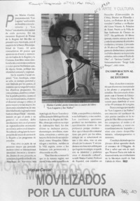 Movilizados por la cultura  [artículo].