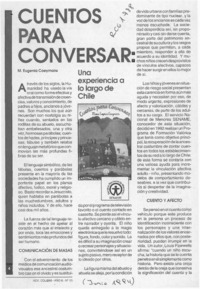 Cuentos para conversar  [artículo] M. Eugenia Coeymans.