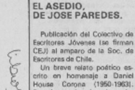 "El Asedio", de José Paredes