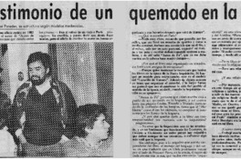 "El testimonio de un quemado en la hoguera" [entrevista]