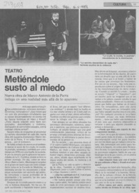 Metiéndole susto al miedo : [entrevista]