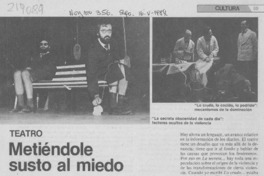 Metiéndole susto al miedo : [entrevista]