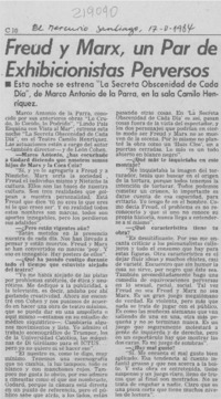 Freud y Marx, un par de exhibicionistas perversos