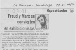 Freud y Marx se convierten en exhibicionistas