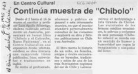 Continúa muestra de "Chibolo"  [artículo].