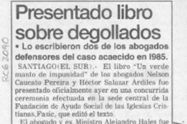 Presentado libro sobre degollados