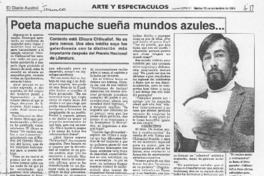 Poeta mapuche sueña mundos azules --