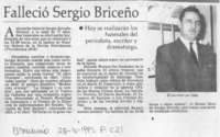 Falleció Sergio Briceño  [artículo].