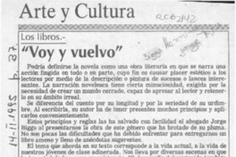 "Voy y vuelvo"  [artículo] Alberto Arraño.