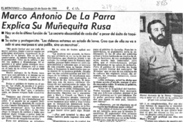 Marco Antonio de la Parra explica su muñequita rusa : [entrevista]