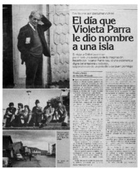 El día que Violeta Parra le dio nombre a una isla