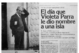 El día que Violeta Parra le dio nombre a una isla