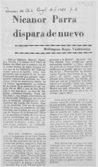 Nicanor Parra dispara de nuevo