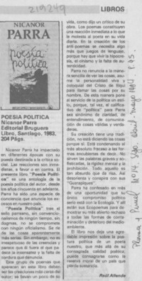 "Poesía política"