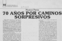 70 años por caminos sorpresivos