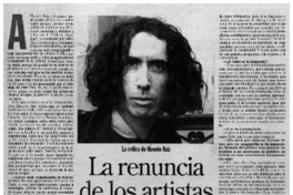 La renuncia de los artistas