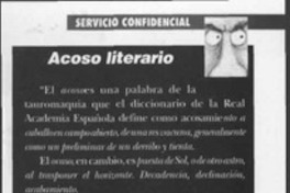 Acoso literario  [artículo].