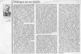 Diálogos en un tejado  [artículo] Jorge Edwards.