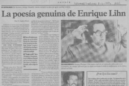 La poesía genuina de Enrique Lihn  [artículo] M. Angélica Rivera.
