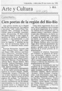 Cien poetas de la región del Bío- Bío  [artículo] Pedro Mardones Barrientos.