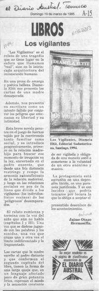 Los vigilantes  [artículo] Jaime Otazo Hermosilla.