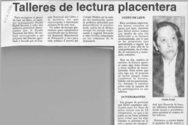 Talleres de lectura placentera