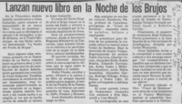 Lanzan nuevo libro en la noche de los brujos