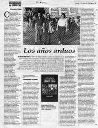 Los años arduos  [artículo] Guillermo Tejeda.