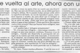 Jodorowsky, de vuelta al arte, ahora con un libro  [artículo].