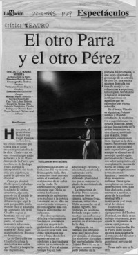 El otro Parra y el otro Pérez  [artículo] Hans Ehrmann.