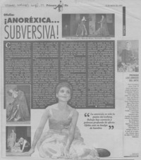 Ofelia, anoréxica --subversiva!  [artículo].