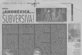 Ofelia, anoréxica --subversiva!  [artículo].