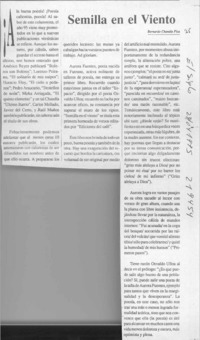 Semilla en el viento  [artículo] Bernardo Chandía Fica.